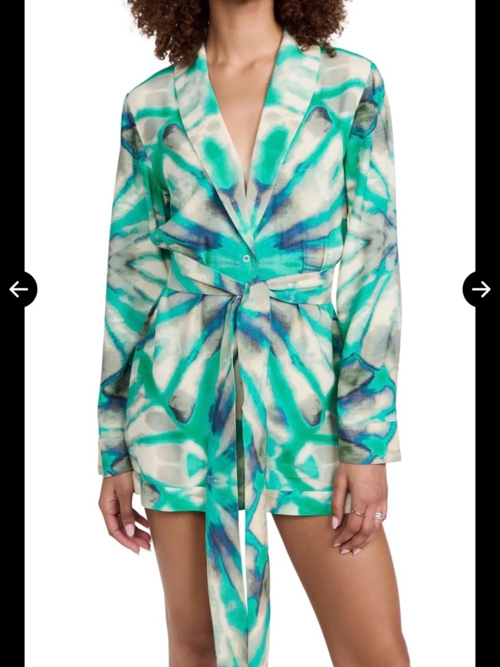 Alexis Casy Romper Kaleidescope Teal and Cream Tie-Dye